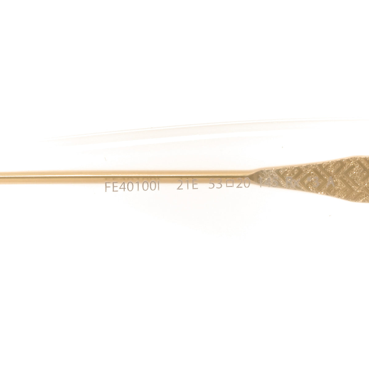 Acetate Fendi Roma Square Sunglasses FE401001I Transparent Gold