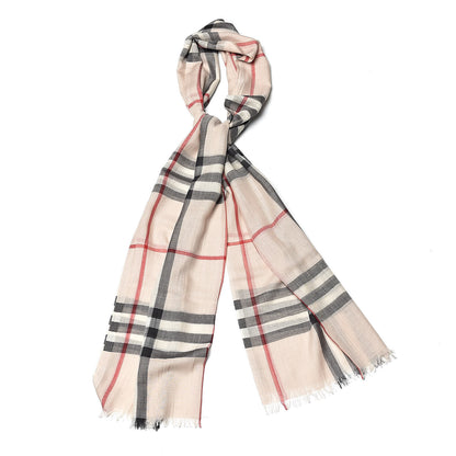 Burberry Wool Silk Gauze Giant Check Scarf Trench 1 of 4