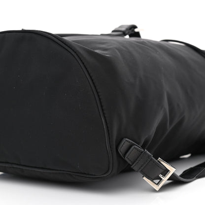 Prada Nylon Vela Saffiano Small Cinch Backpack Black 11 of 12