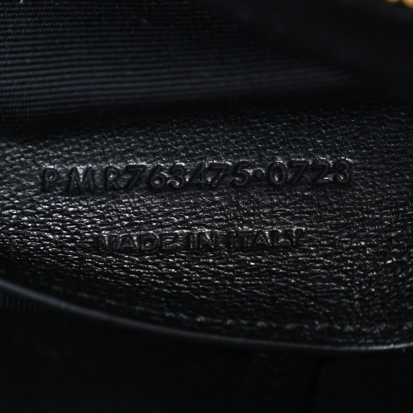 Lambskin Matelasse Monogram Small Jamie 4.3 Black