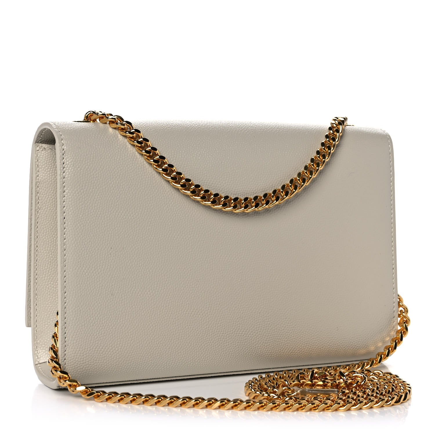 Saint Laurent Grain De Poudre Small Monogram Kate Satchel Crema Soft 3 of 11