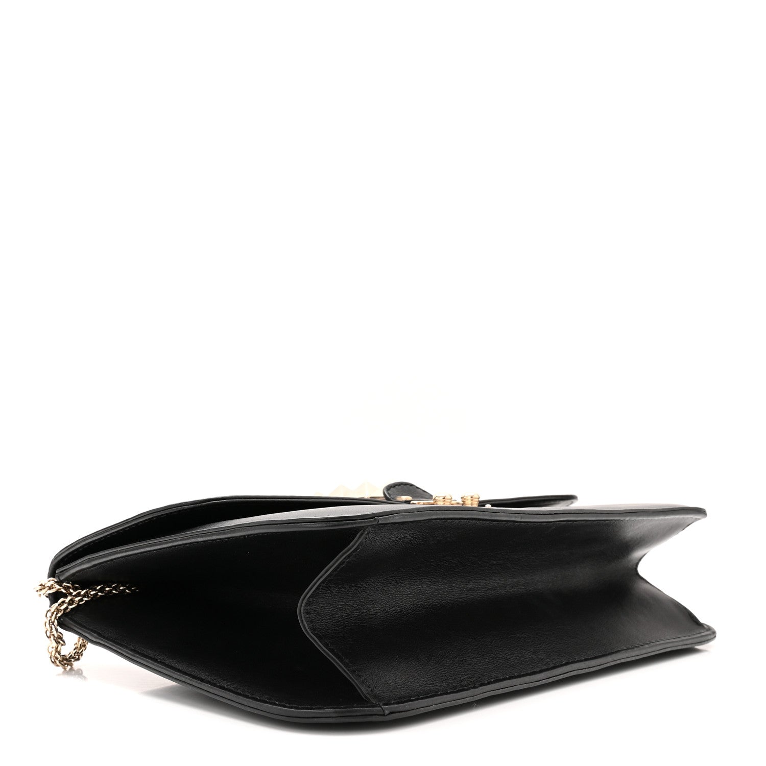 Valentino Garavani Vitello Large Glam Lock Rockstud Flap Black 3 of 9