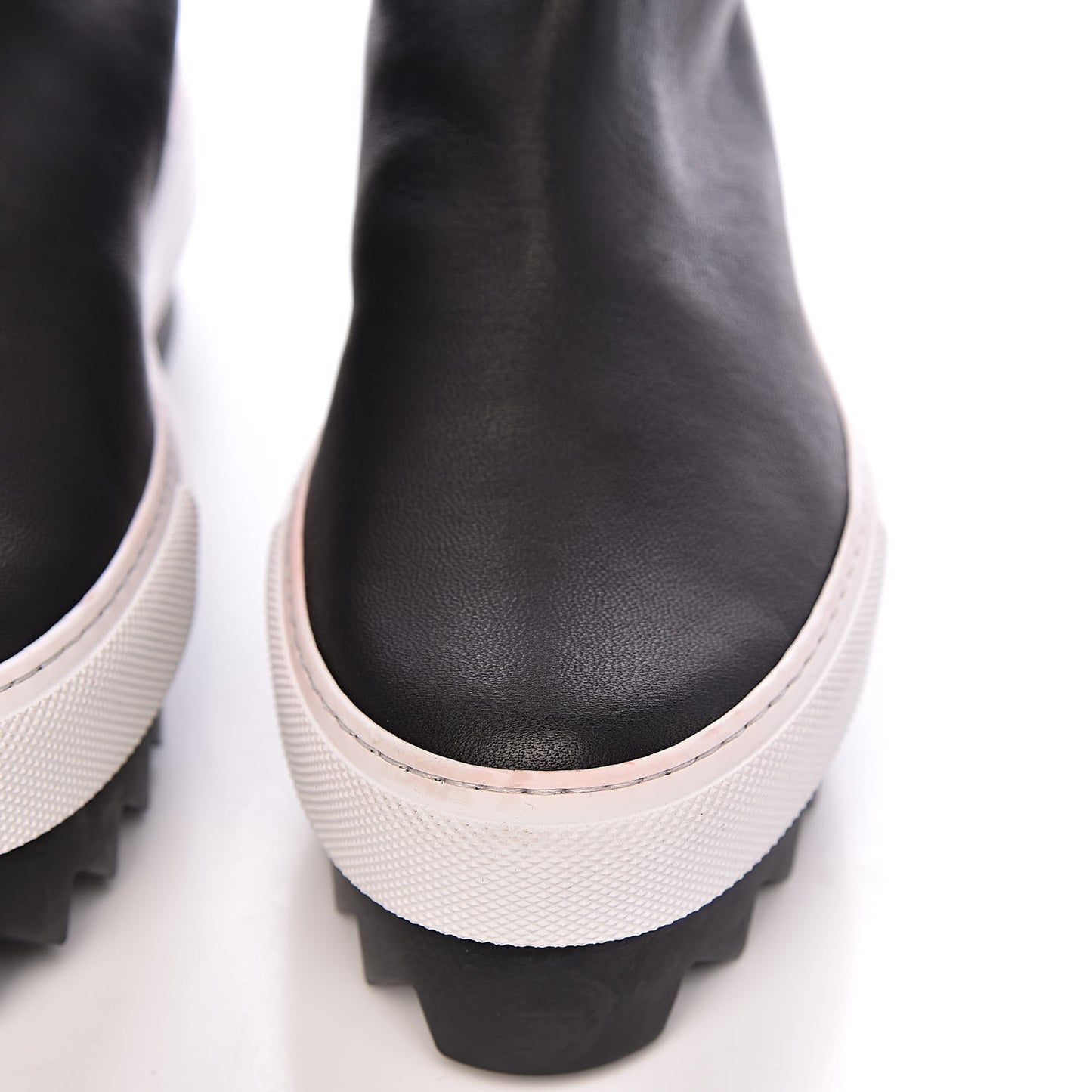Lambskin Platform Over The Knee Boots 37.5 Black