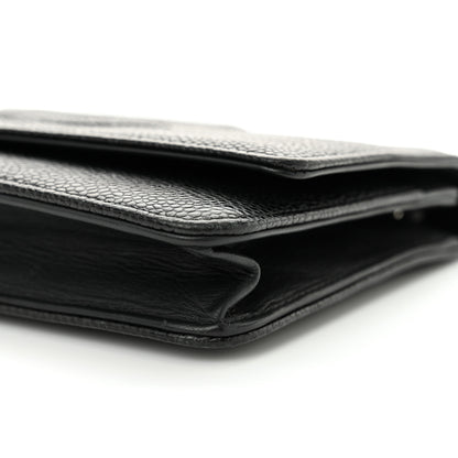 Chanel Caviar Timeless CC Wallet On Chain WOC Black 11 of 16