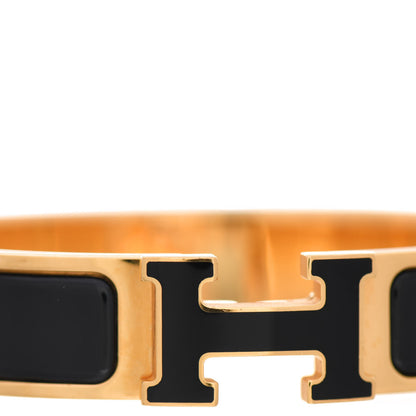 Hermes Enamel Narrow Clic Clac H Bracelet PM Black 4 of 4