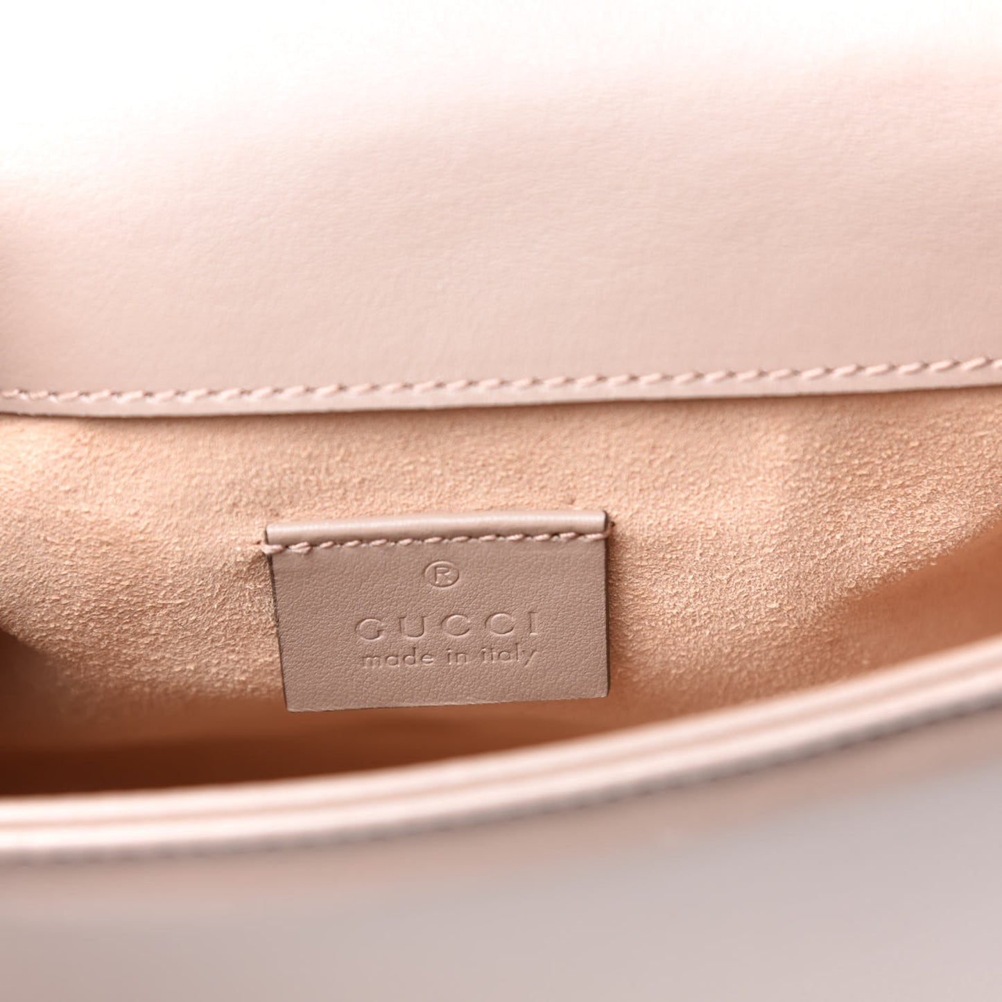 Calfskin Matelasse Mini GG Marmont Top Handle Shoulder Bag Porcelain Rose