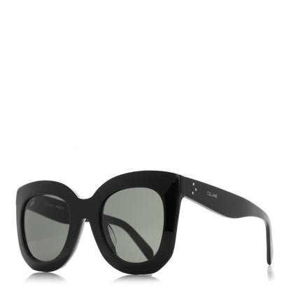 Celine Oversized Round Sunglasses CL4005FN Black 1 of 7