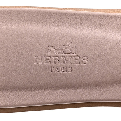 Hermes Epsom Oran Sandals 37 Rose Porcelaine 6 of 8