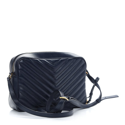 Saint Laurent Calfskin Matelasse Monogram Lou Camera Bag Navy 3 of 10