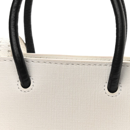 Balenciaga Squared Calfskin Logo Shopping Phone Holder Bag White 12 of 14