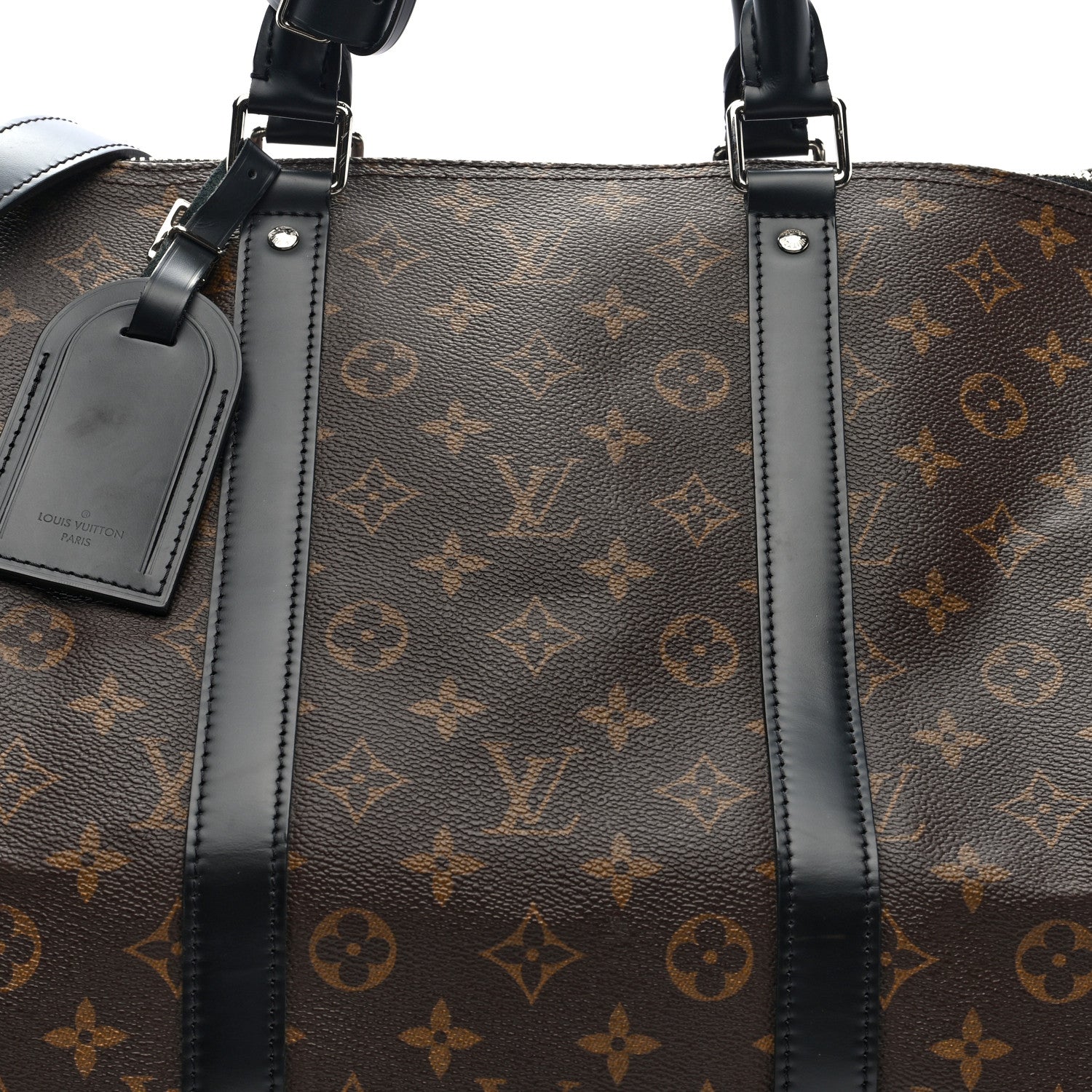 Louis Vuitton Monogram Macassar Keepall Bandouliere 55 7 of 9