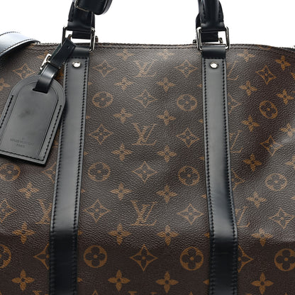 Louis Vuitton Monogram Macassar Keepall Bandouliere 55 7 of 9