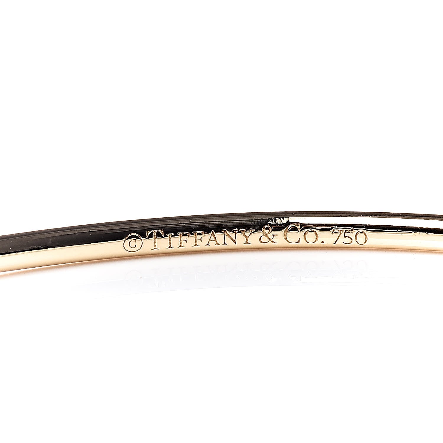 Tiffany 18K Yellow Gold Slim Bangle Bracelet 4 of 4
