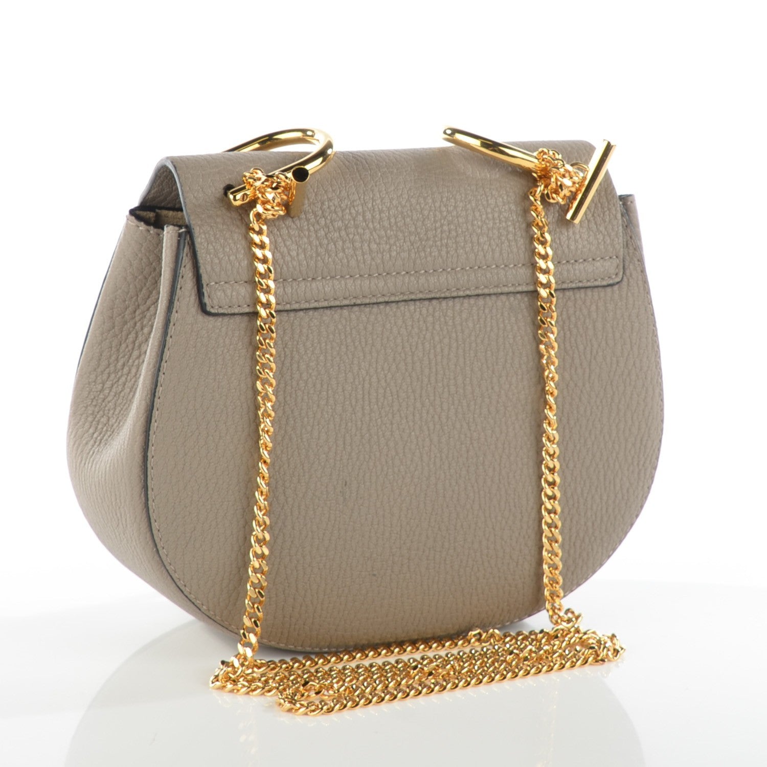 Chloe Grained Lambskin Mini Drew Shoulder Bag Motty Grey 3 of 7