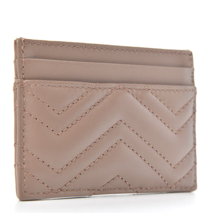 Gucci Calfskin Matelasse GG Marmont Card Holder Porcelain Rose 3 of 6