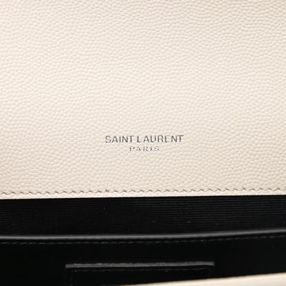 Saint Laurent Grain De Poudre Medium Classic Monogram Kate Satchel Icy White 5 of 11