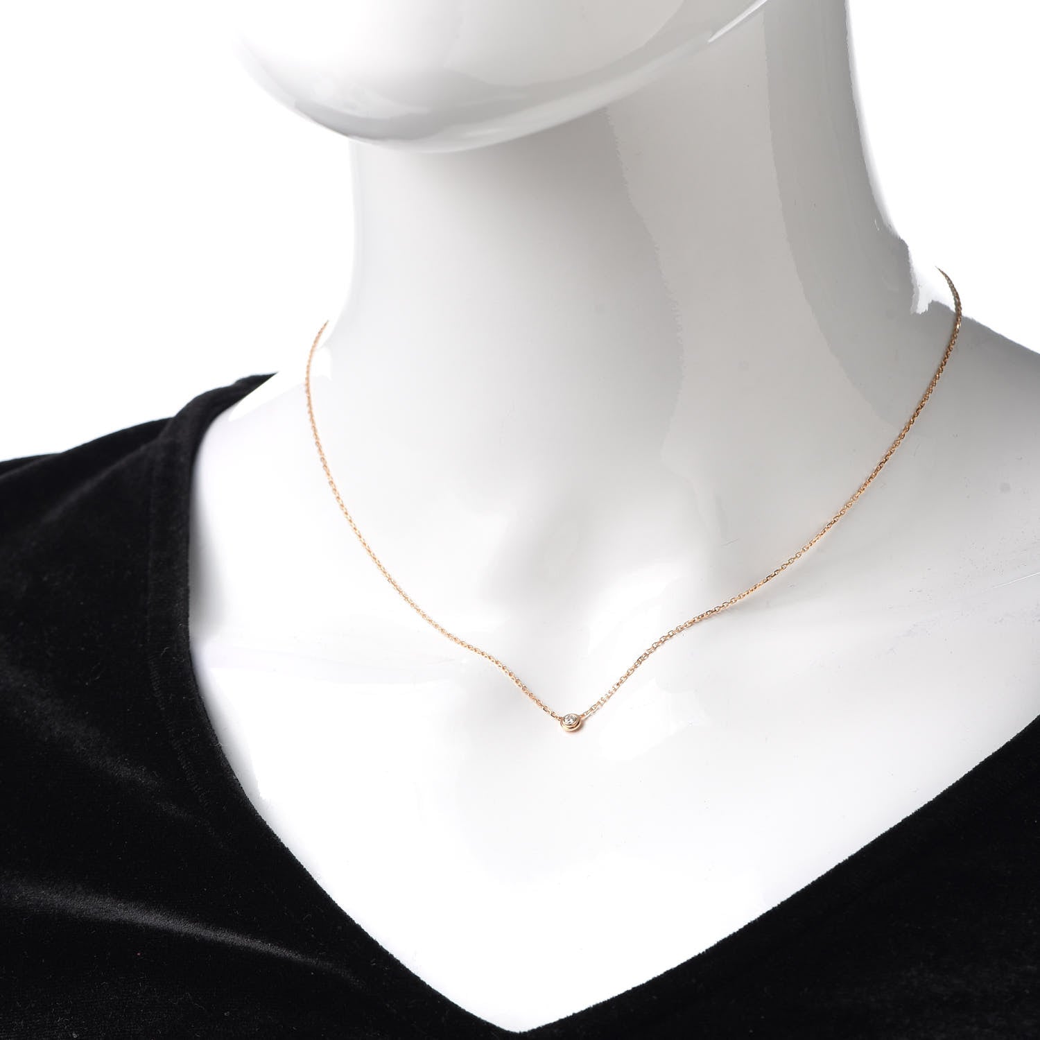 Cartier 18K Pink Gold Diamond XS D'Amour Pendant Necklace 2 of 7