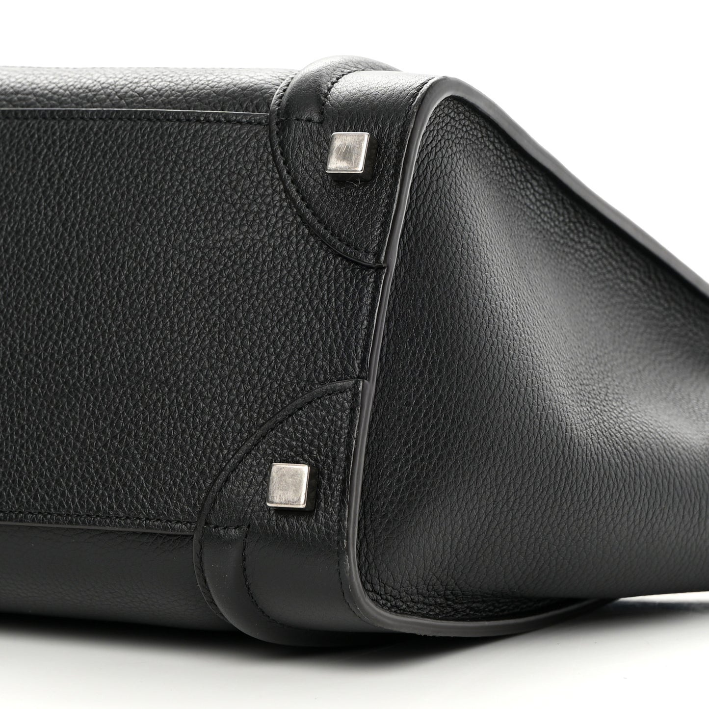 Drummed Calfskin Micro Luggage Black