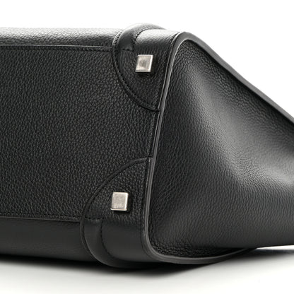 Celine Drummed Calfskin Micro Luggage Black 12 of 14