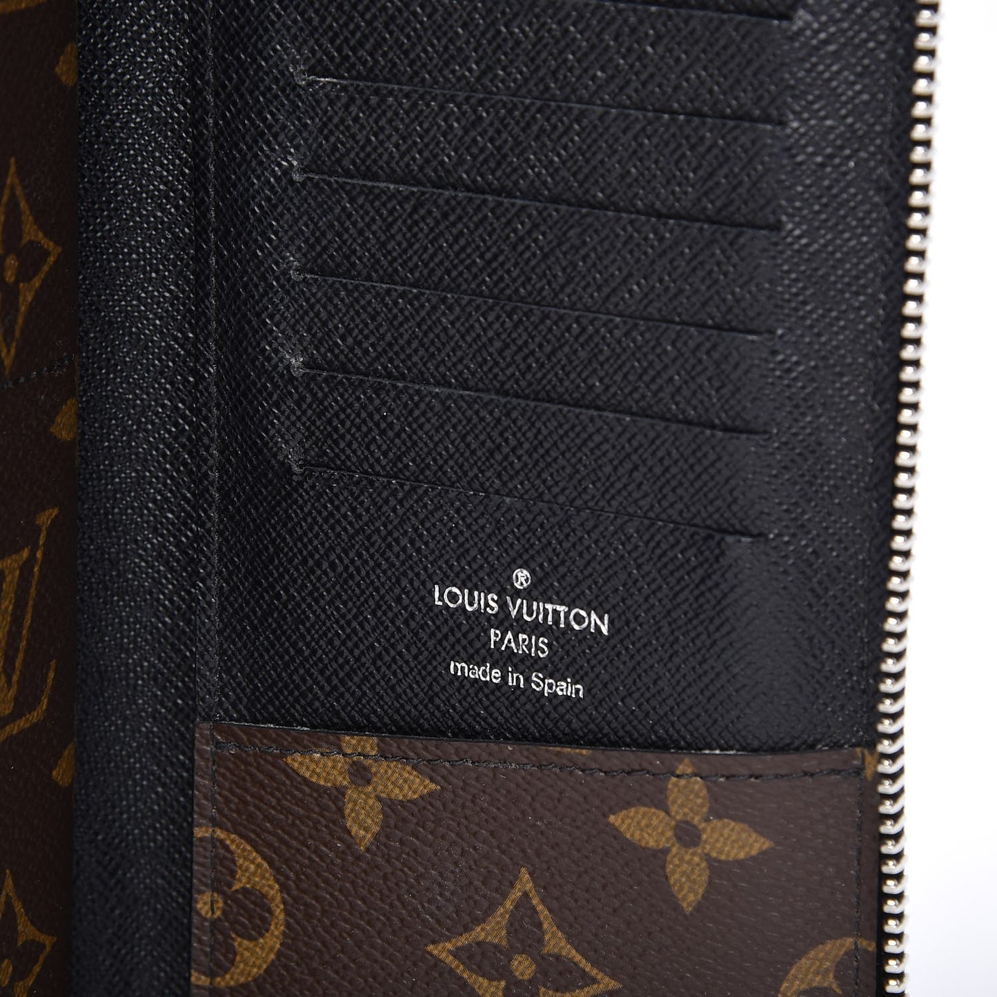 Monogram Macassar Vertical Zippy Wallet