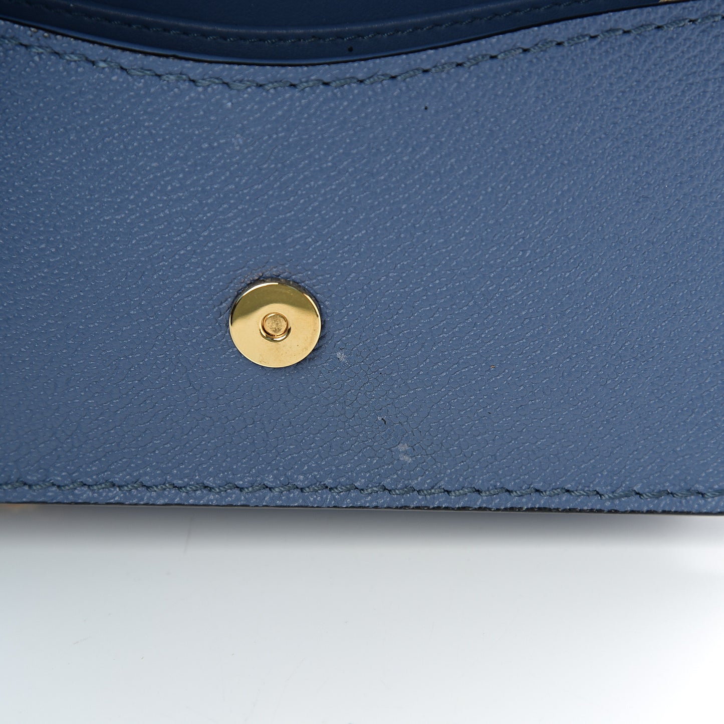 Soft Grain Calfskin Mini Phone Bag Steel Blue