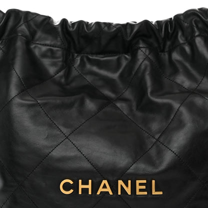 Chanel Shiny Calfskin Quilted Chanel 22 Black 9 of 11