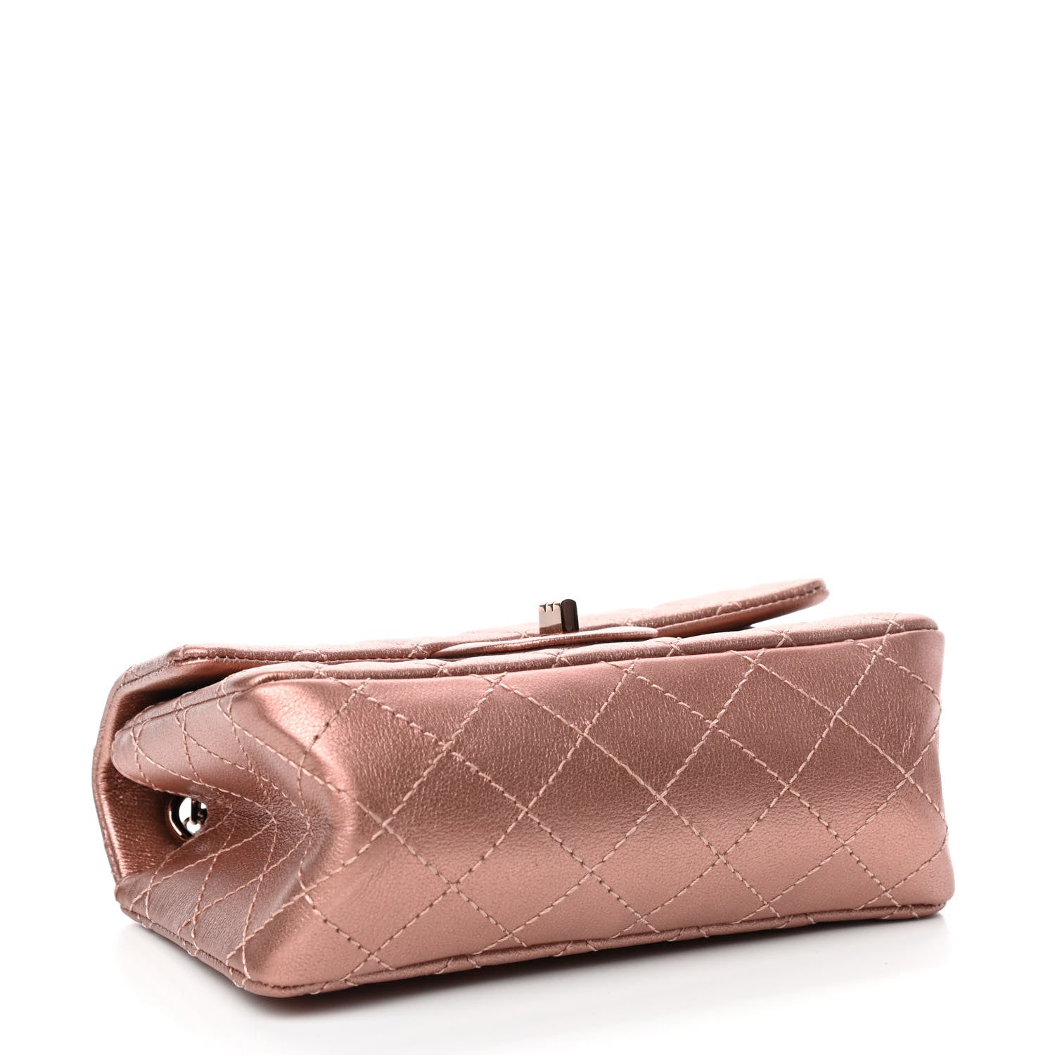 Chanel Metallic Grained Calfskin Quilted 2.55 Reissue Mini Flap Copper Pink 3 of 4