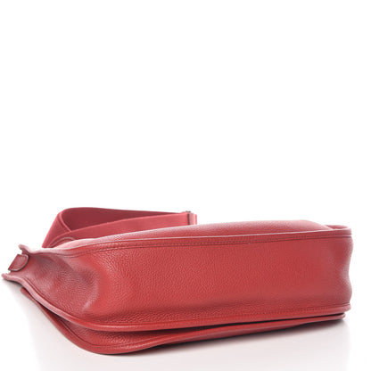 Hermes Taurillon Clemence Evelyne III GM Rouge Garance 4 of 10