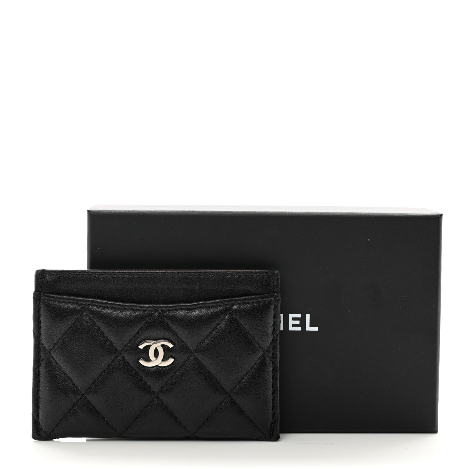 Chanel Lambskin Quilted Card Holder Black 10 of 10