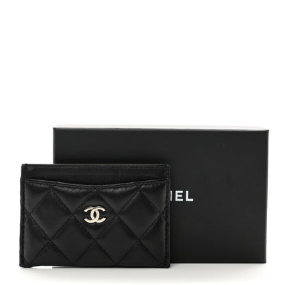 Chanel Lambskin Quilted Card Holder Black 10 of 10