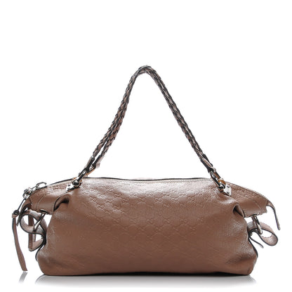 Gucci Guccissima Medium Bamboo Bar Tote Nude 1 of 7