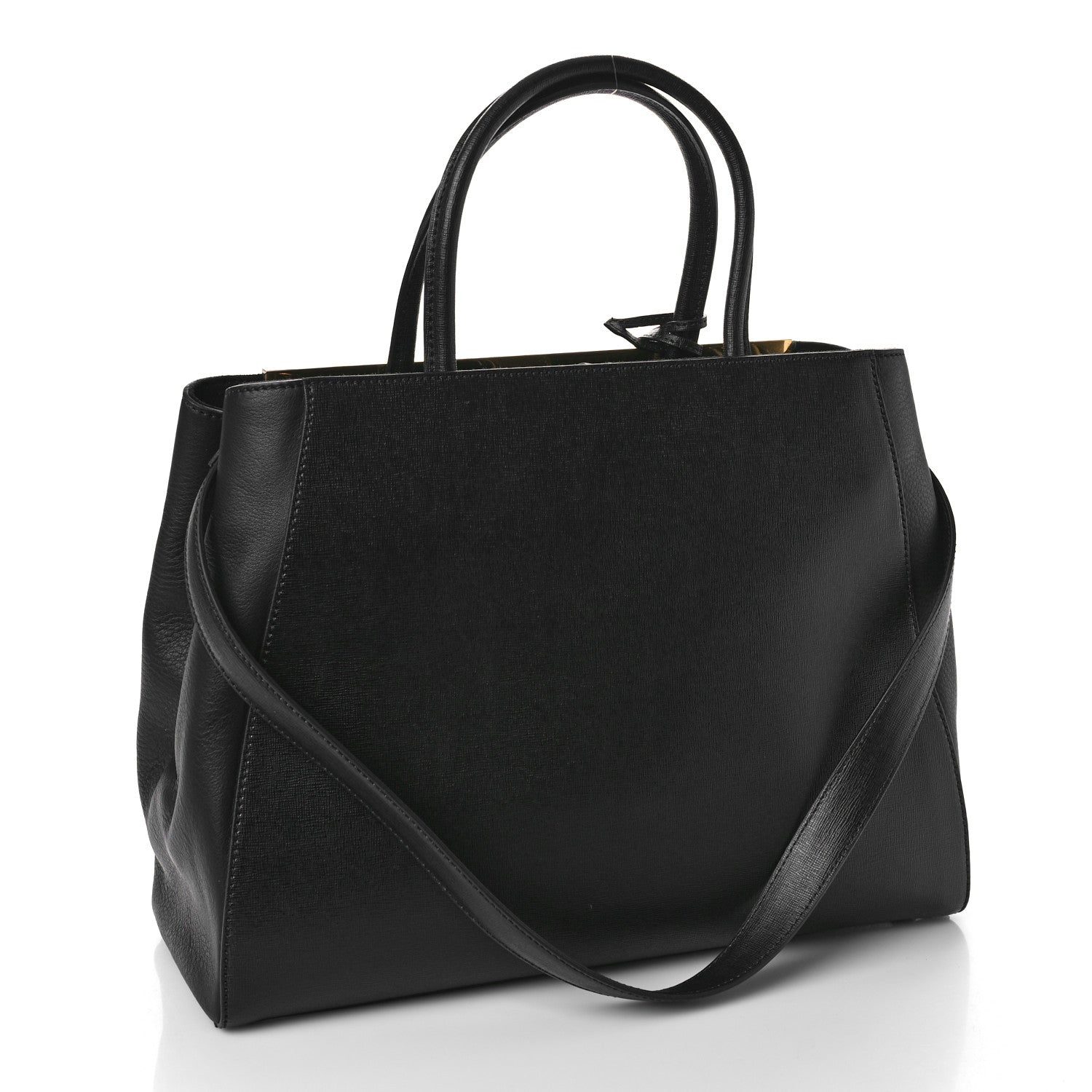 Fendi Vitello Elite Regular 2Jours Tote Black 3 of 8