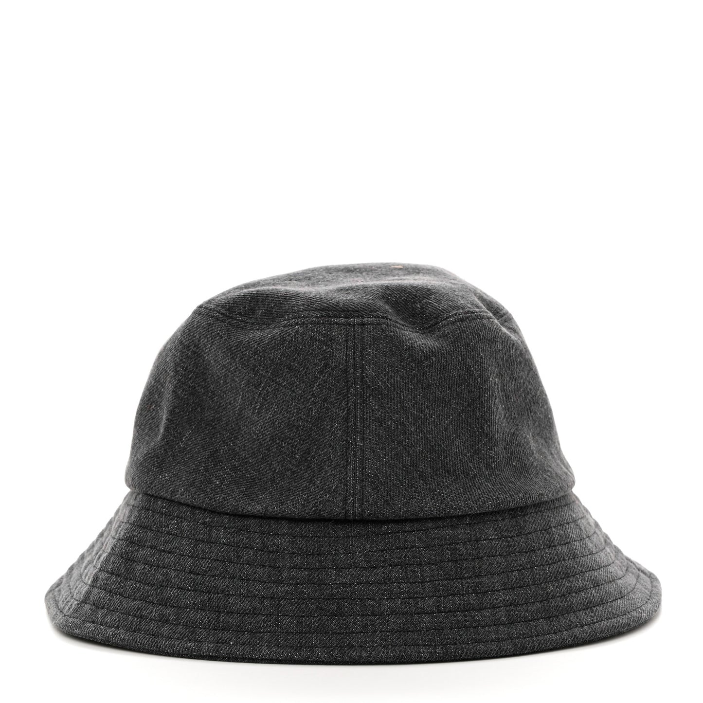 Denim Sequin Cloche Logo Bucket Hat M Black