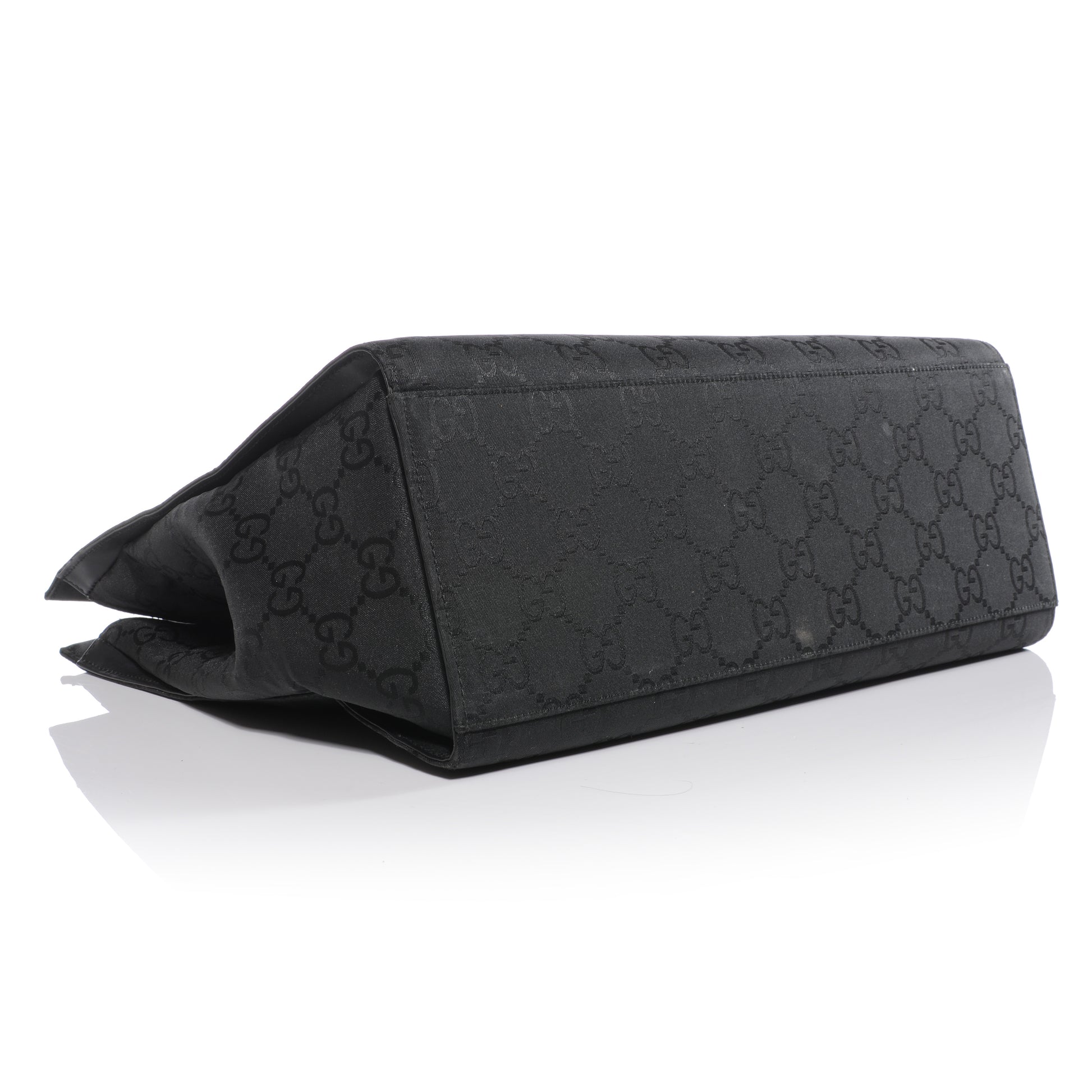 Gucci Nylon Monogram Bamboo Handle Bag Black 4 of 7