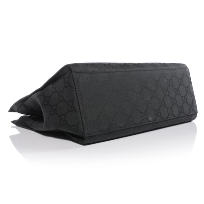Gucci Nylon Monogram Bamboo Handle Bag Black 4 of 7