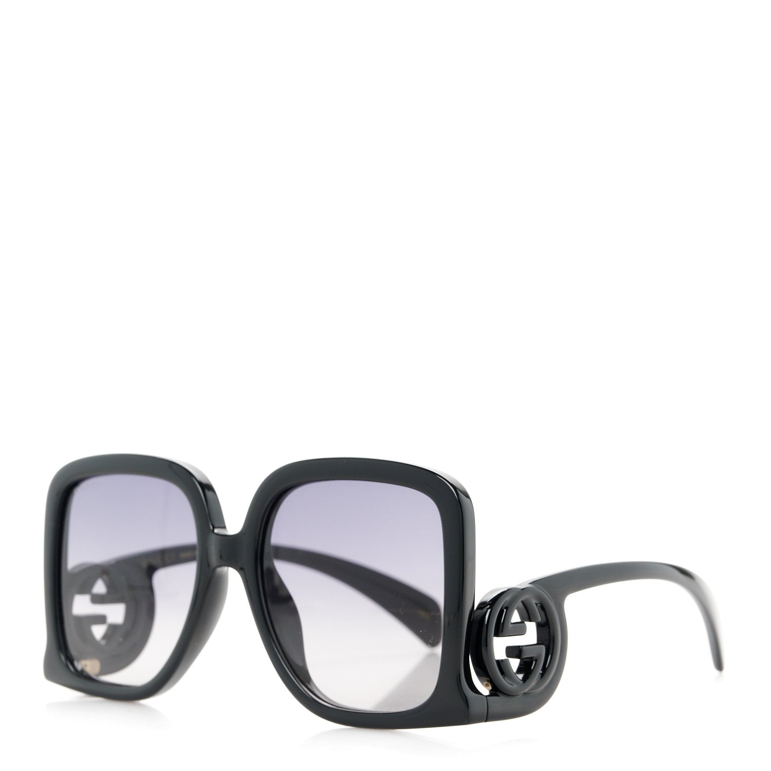 Gucci Acetate Rectangle Frame Sunglasses GG1326S Black 1 of 8