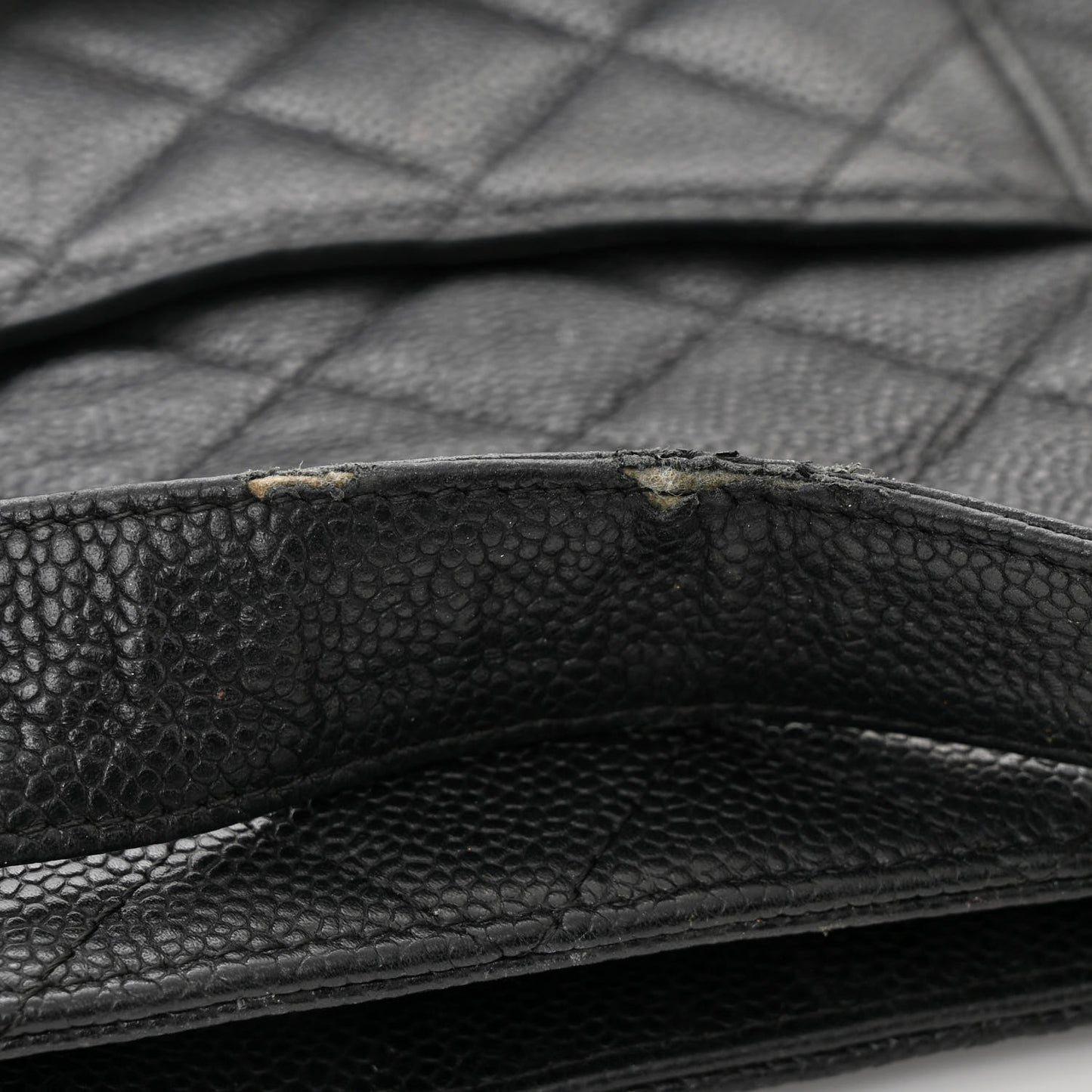 Caviar Quilted Petit Shopping Tote PST Black