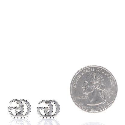 Gucci Sterling Silver Torchon Double G Earrings 2 of 4