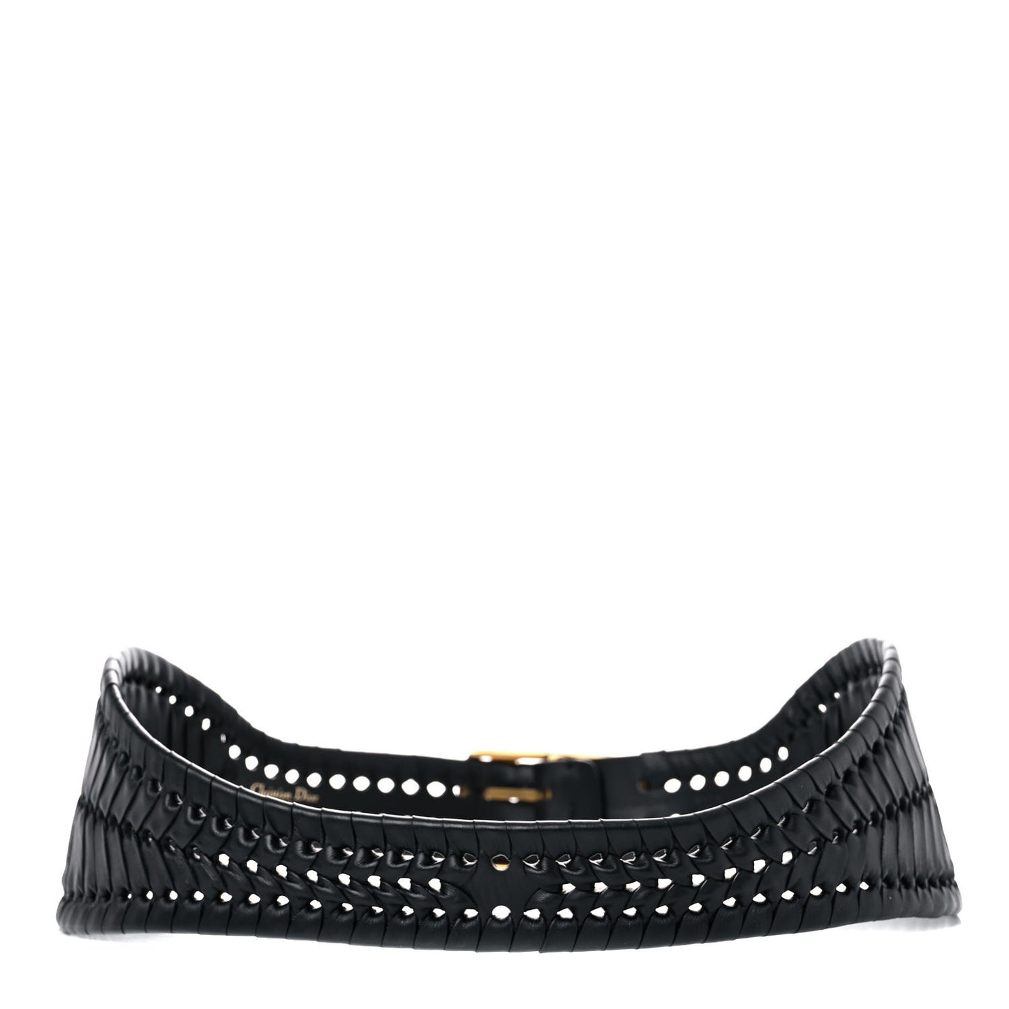 Calfskin Braided 30 Montaigne Belt 75 Black
