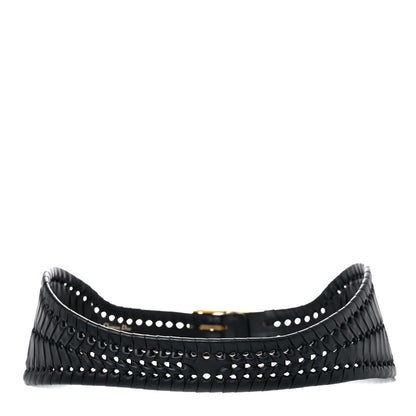 Christian Dior Calfskin Braided 30 Montaigne Belt 75 Black 4 of 7