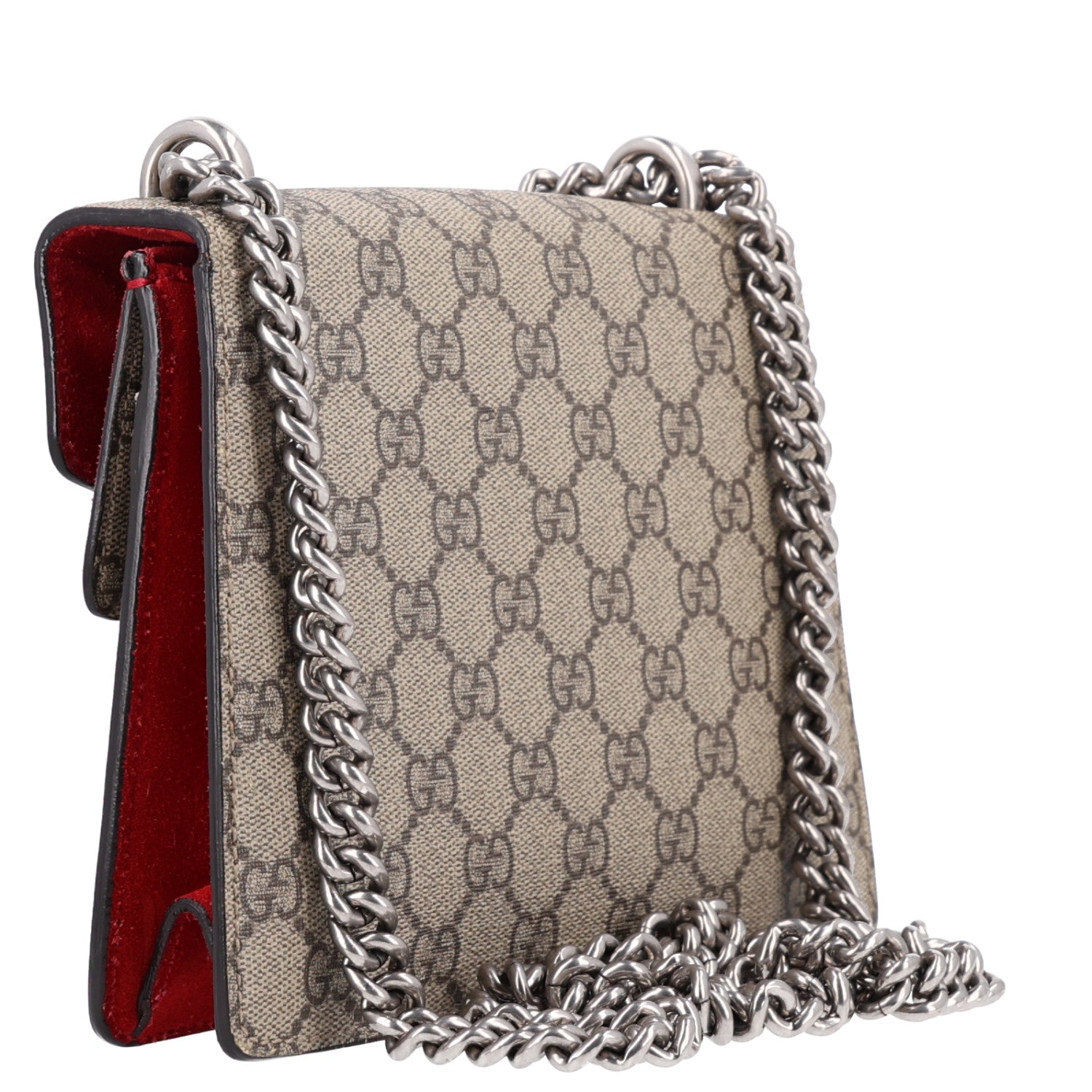 Gucci GG Supreme Monogram Mini Dionysus Shoulder Bag Hibiscus Red 3 of 10