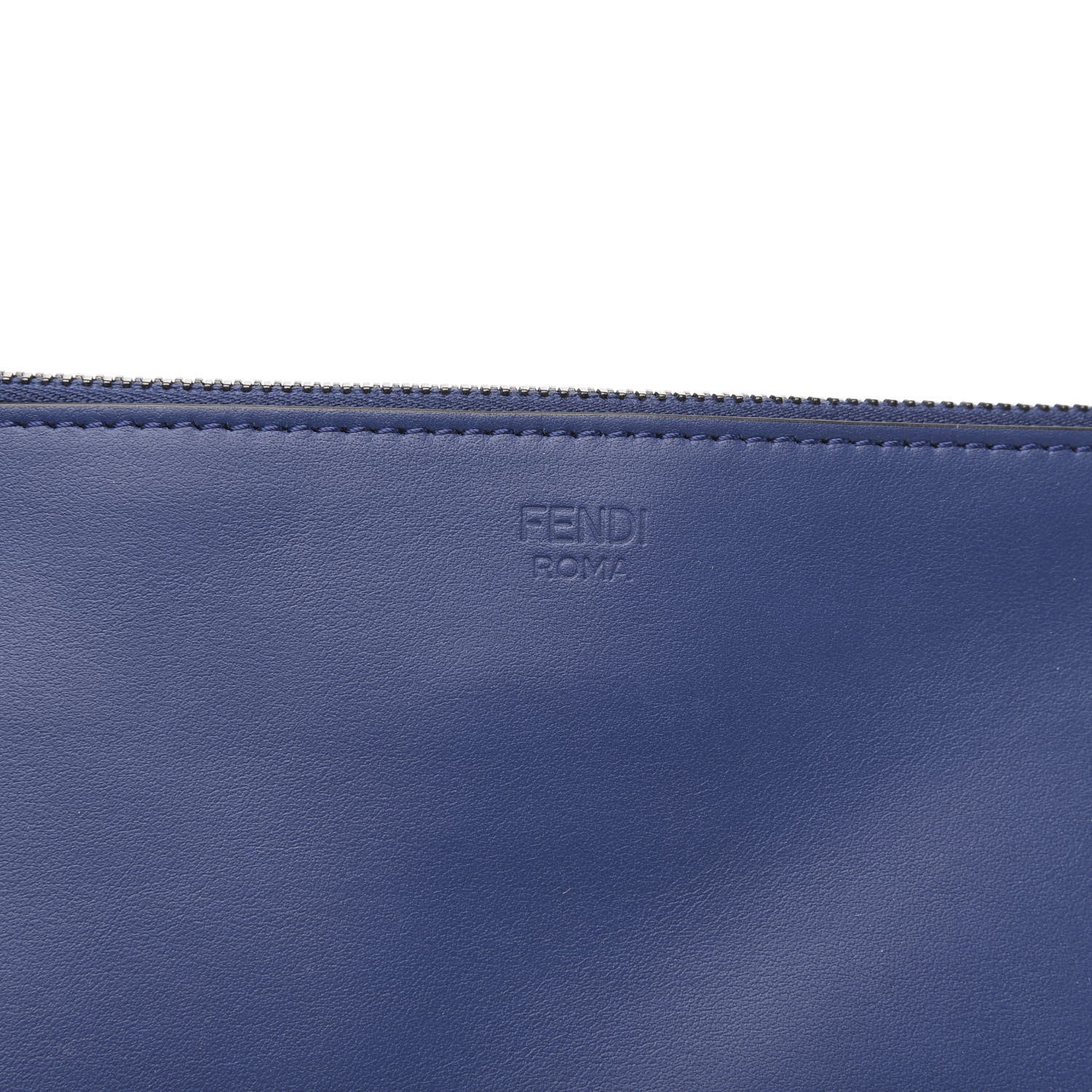 Fendi Vitello Century Lined Monster Eyes Pouch True Blue Celeste Multicolor 8 of 10