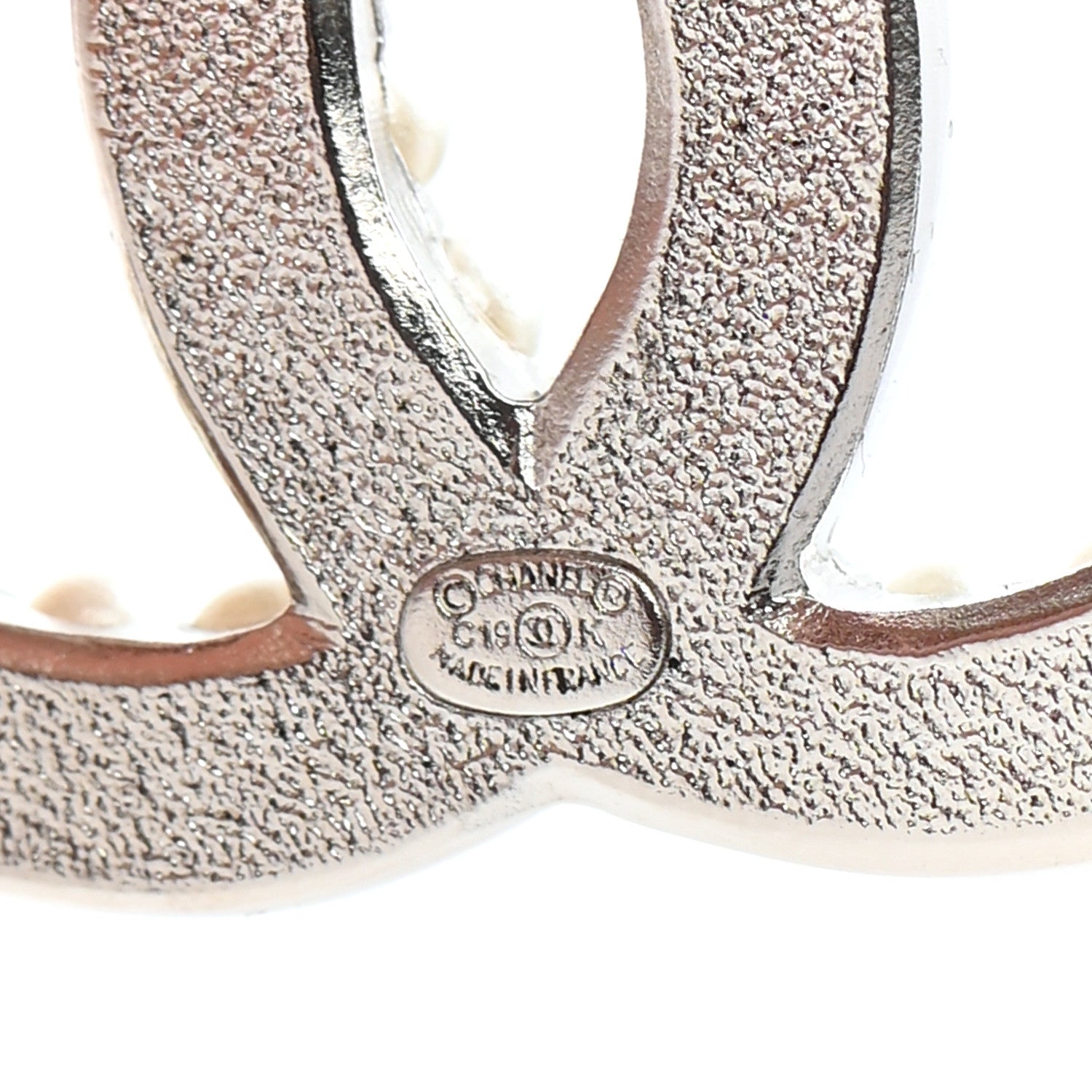 Chanel Pearl Crystal CC Snow Palace Brooch Silver 4 of 4