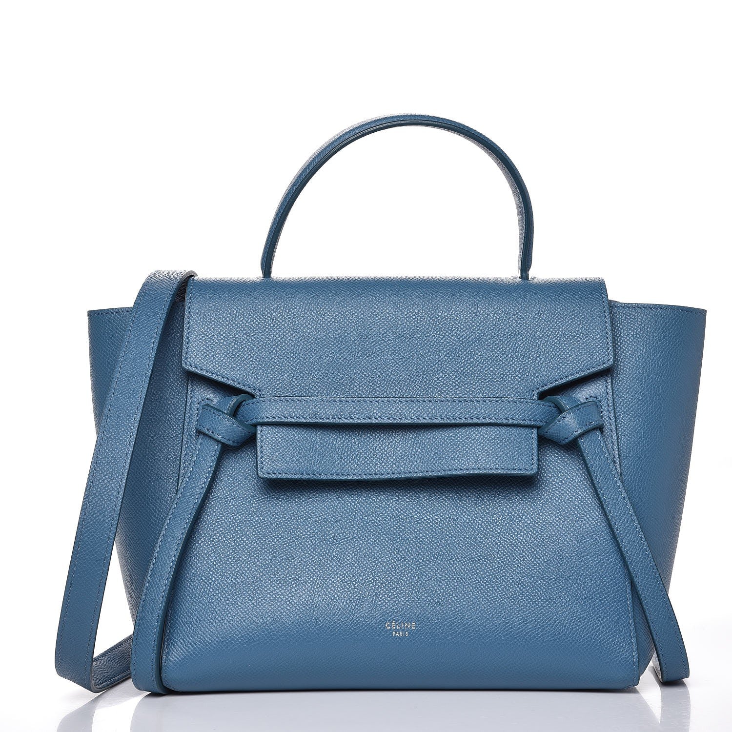 Celine Grained Calfskin Micro Belt Bag Washed Blue 1 of 8