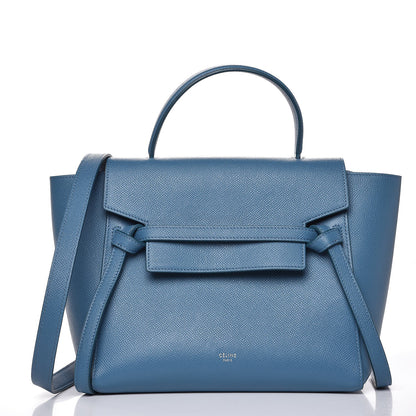 Celine Grained Calfskin Micro Belt Bag Washed Blue 1 of 8