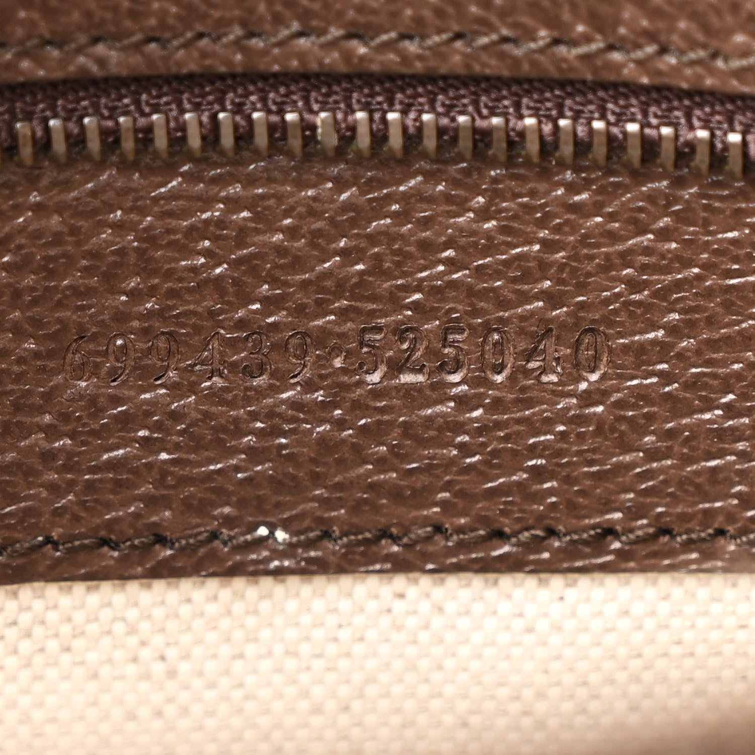 Gucci GG Supreme Monogram Textured Dollar Calfskin Web Ophidia Wristlet Shoulder Bag Beige Ebony New Acero 7 of 11