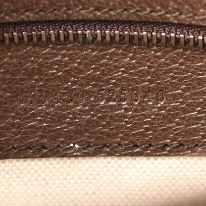 Gucci GG Supreme Monogram Textured Dollar Calfskin Web Ophidia Wristlet Shoulder Bag Beige Ebony New Acero 7 of 11