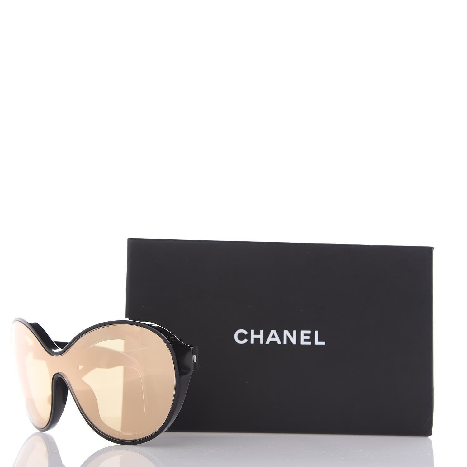 Chanel Shield Sunglasses S6222 Black Gold 7 of 7