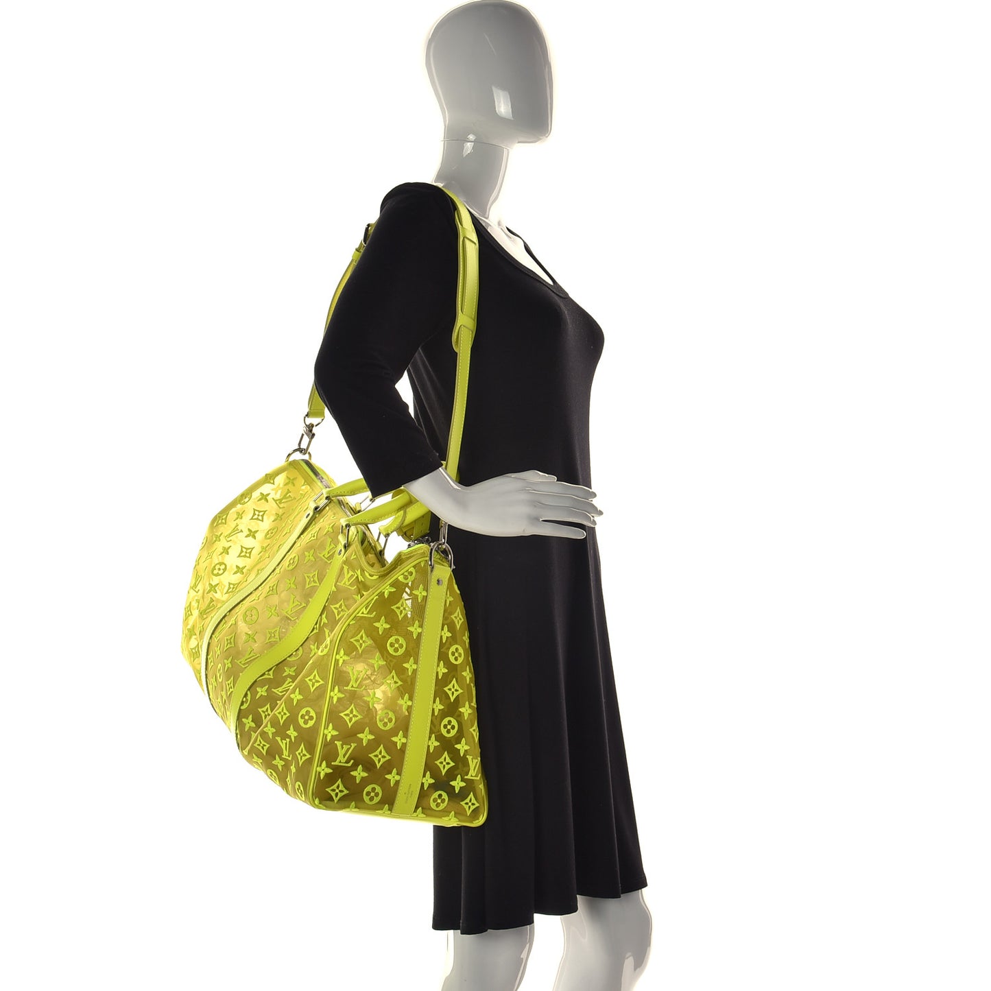 Monogram Fluo See Through Keepall Bandouliere 50 Yellow