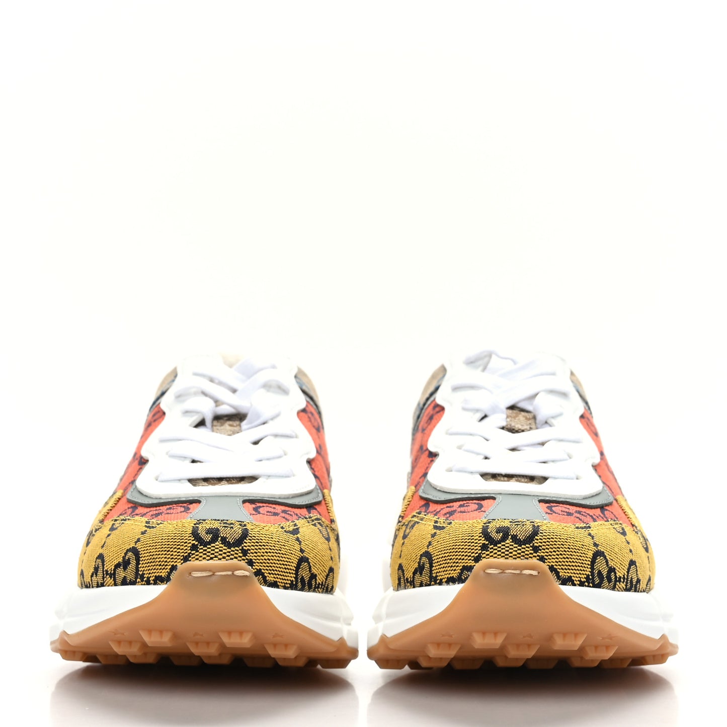 Monogram Multicolor Demetra Womens Rhyton Sneakers 36 Yellow Blue Great White Tabasco